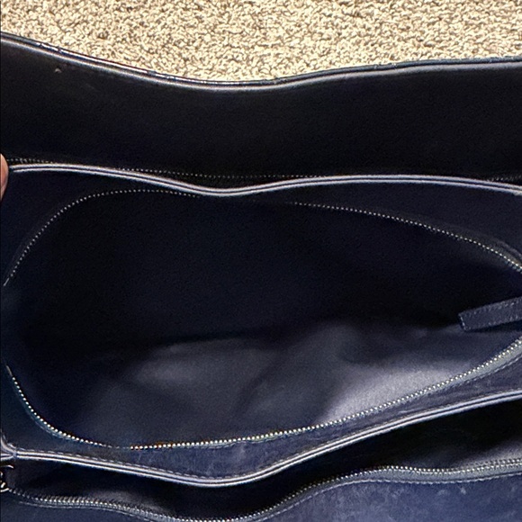 Chanel Navy Quilted Patter Accordion Shoulder Bag - Picture 5 of 16